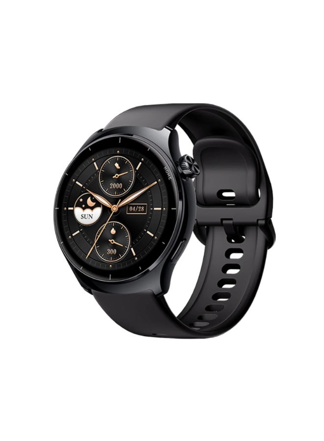 MK53 Smart Watch with Curved HD AMOLED Screen, Smart Phone Connection, Bluetooth, Multiple Sport Modes, Health Tracking Features, 3 Pairs Included with Switching - Image 1